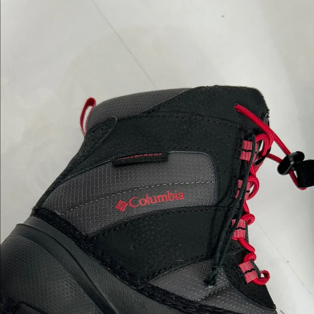 Columbia Kids' Black and Red Snow Boots